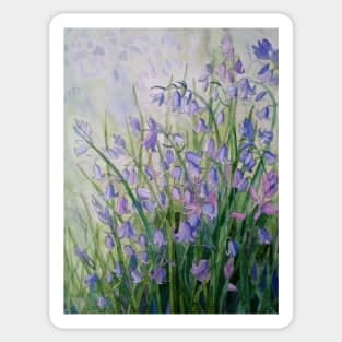 Bluebells watercolour painting Sticker